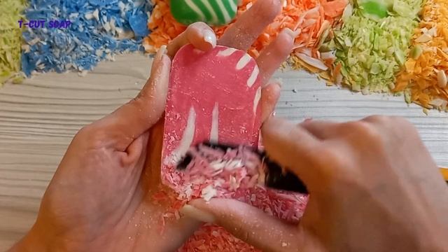 ASMR striped soap carving|cutting soap|резка полосатого мыла|асмр мыло смотреть онлайн