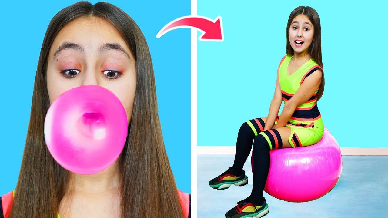 КАК ПРОНЕСТИ ЕДУ в СПОРТЗАЛ   Смешные Трюки с Едой в Школе смотреть онлайн