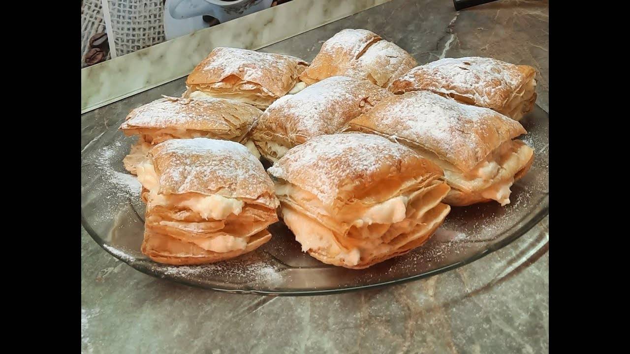 ПИРОЖНОЕ  НАПОЛЕОН!  ПИРОЖНОЕ ИЗ ГОТОВОГО СЛОЁНОГО ТЕСТА! НЕВЕРОЯТНАЯ ВКУСНЯТИНА К ЧАЮ!