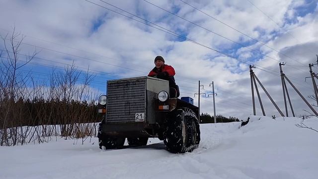 Самодельный минитрактор проснулся после зимы! смотреть онлайн