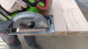 Тест аккумуляторной пилы Greenworks GD24CS165