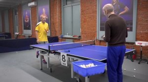 Прием подач в настольном теннисе. Тренировочный проце