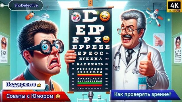 🤓 Как проверять зрение – Советы по жизни с юмором! 👀?