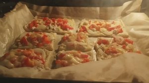 ПИЦЦА С КУРИЦЕЙ НА ГОТОВОМ СЛОЕНОМ ТЕСТЕ