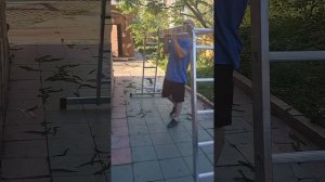 Испытание лестницы трансформер Krause в режиме П