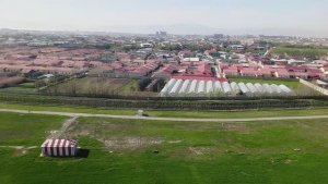 Приземление в аэропорту Самарканда, Узбекистан.