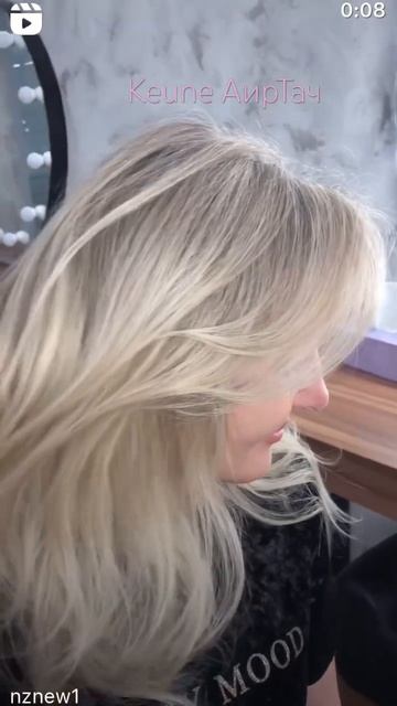 Шитье седины в технике АирТач без обесцвечивания 🙌🏻 смотреть онлайн