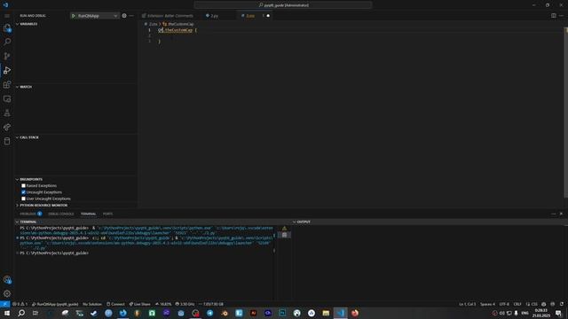 PyQt6 #2 | Шапка (Создание шапки, CSS в PyQt6, Настройка VSCode)