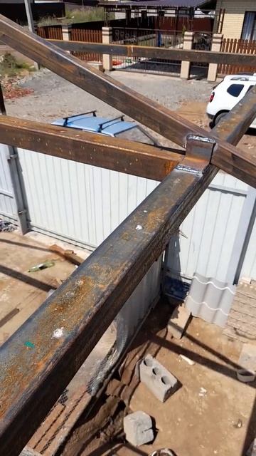 навес ,сварка дешёвыми электродами РЦ. смотреть онлайн