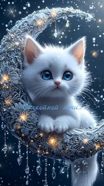 #открытки #милыекотята #котики #котята #спокойнойночи #
