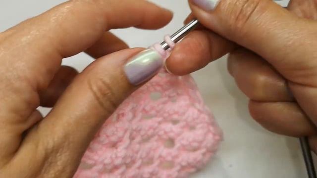 №114 Ажурная сеточка спицами для летнего топика или пляжной туники.