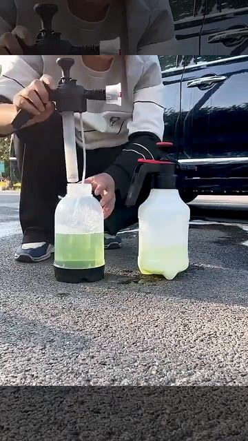 Ручной распылитель пены 2л с 3 типами насадок. 2L manual foam s смотреть онлайн