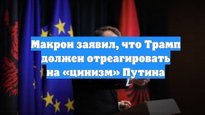 Макрон заявил, что Трамп должен отреагировать на «цинизм» Путина