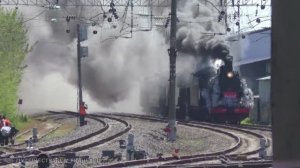 Паровоз ФД20-2109 с поездом Победы