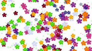 1-Цветочки летят в право