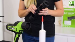 Аккумуляторный пистолет для герметика Greenworks G24CAU, 24V