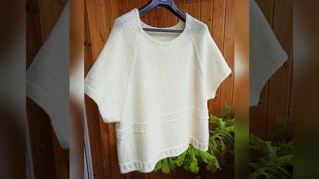 Топ спицами. Из Троицкой пряжи. Готовая работа. смотреть онлайн