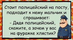 🐸 Зачем Полицейскому ХЛЯСТИК на Фуражке ✅анекдоты ✅юмор ✅смех