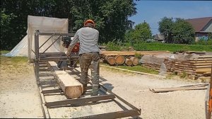 Пилорама с двигателем от мотоблока