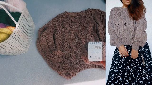 ДЖЕМПЕР ИЗ GAZZAL Baby Wool XL/Люблю эту пряжу давно смотреть онлайн