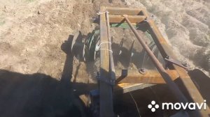 Самодельная дисковая борона в работе с самодельным тр