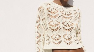 Ажурчатый узорчик спицами от Зары