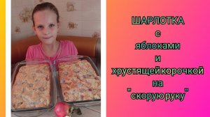 🥗 Шарлотка с яблоками и хрустящей корочкой на "скорую руку"