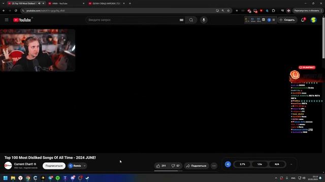 СТИНТ СМОТРИТ: САМЫЕ ТОП 100 САМЫХ ЗАДИЗЛАЙКАННЫХ КЛИПО смотреть онлайн