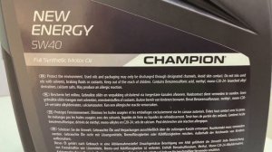Моторное масло Champion New Energy 5W-40 5л