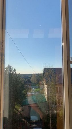 The weather outside the window in our village: трава у дома