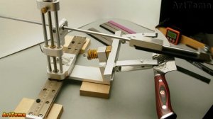 Острая заточка кухонного ножа из дамасской стали AUS-10 ?