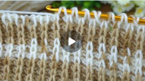 Узор крючком в тунисской технике вязания 🙂 #тунисскоевязание #веселыепетельки #Анявяжет #вязаниекрю