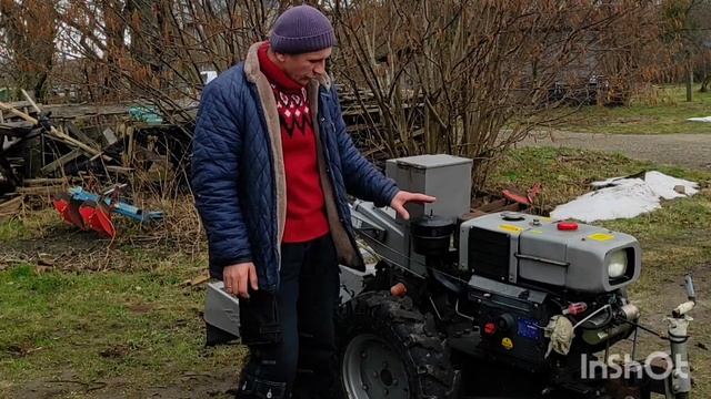 Как нельзя заводить дизельный тяжёлый мотоблок.