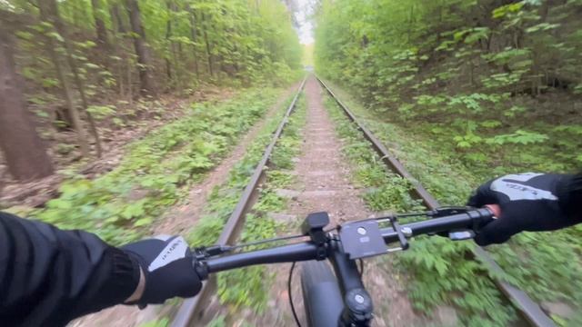Фэтмэн на фэте🚲🦍Железная дорога в лесу🌲🛤️🌲