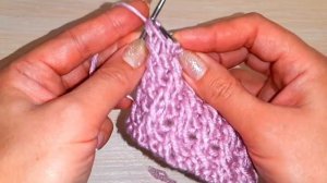 УЗОР МИНУТКА. Вязание для начинающих. Простой и очень красивый узор спицами.