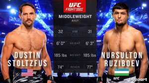 ДАСТИН СТОЛЦФУС ПРОТИВ НУРСУЛТОНА РУЗИБОЕВА ПОЛНЫЙ БОЙ UFC VEGAS 106