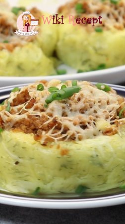 Гнезда из картофеля с фаршем