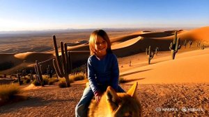 Дети катаются на животных