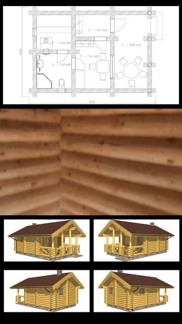 Баня из бревна 9х6 под усадку #shorts смотреть онлайн