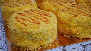 Пирожное НЕЖЕНКА с КАРАМЕЛЬЮ и КРЕМ ЧИЗ. Вкусное пирожное на праздник, к чаю, на день рождения