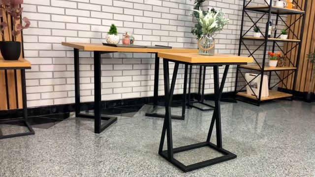 Приставний столик в стилі лофт EcoLoft Естела (ДСП) смотреть онлайн