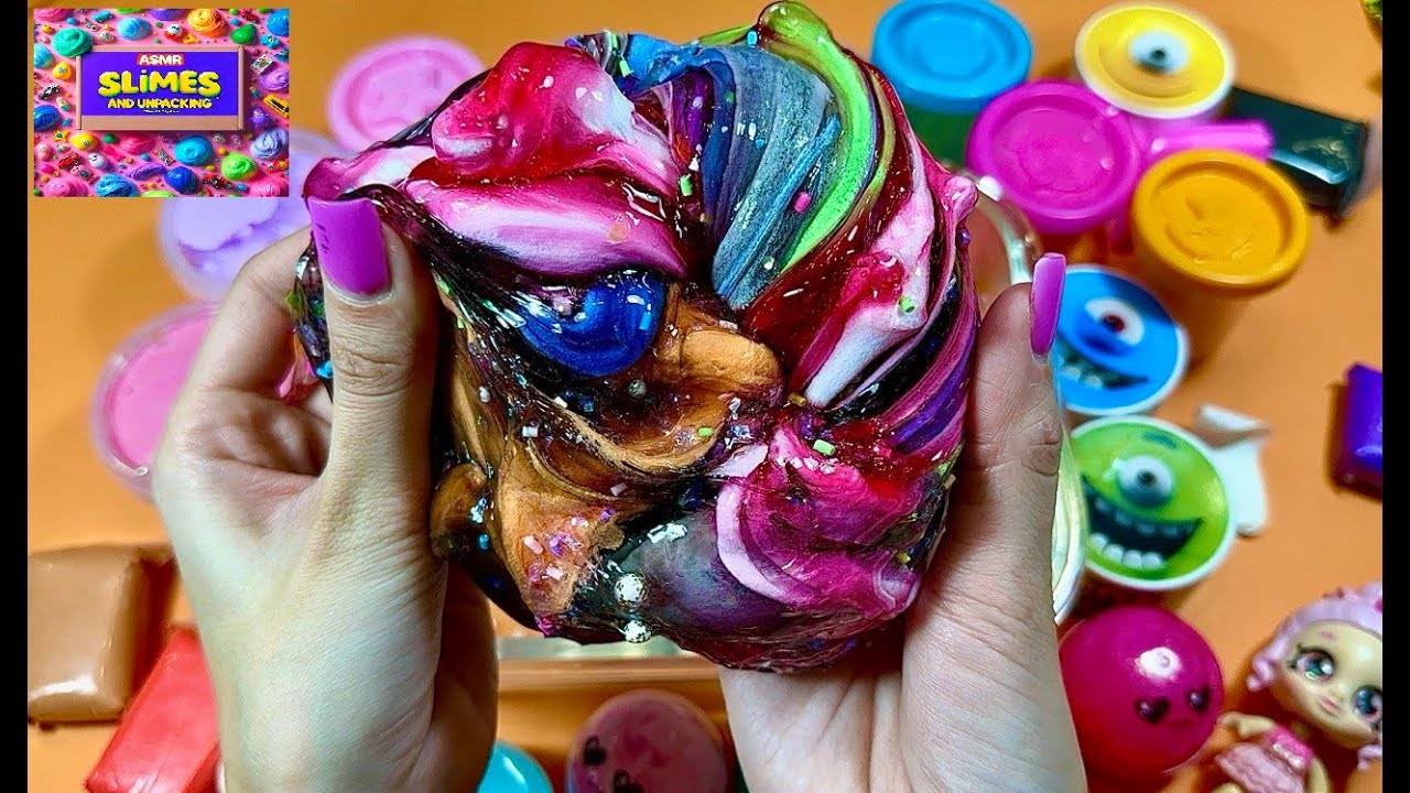 Слайм АСМР 💖 Распаковка слаймов 💖 Микс крутых слаймов