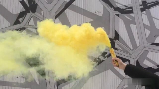 Факел дымовой желтый PKC0004 Штанга пластиковый корпус