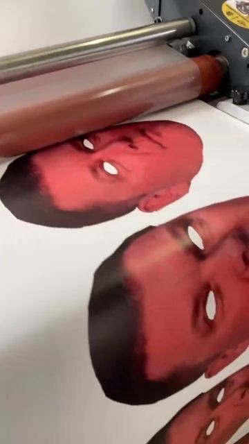 Маска с лицом любого человека. Печать ламинация резка смотреть онлайн