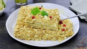 Лаваш и тут пригодился. ТОРТ "НАПОЛЕОН" ИЗ ЛАВАША