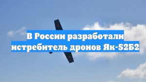 В России разработали истребитель дронов Як-52Б2