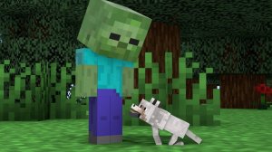 Жизнь монстров Детеныши зомби и собачья жизнь - История эмоций— Мультик с Персонажами Майнкрафт