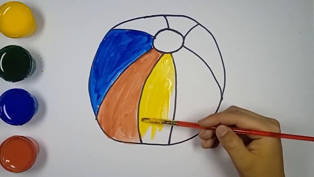 Bolalar uchun koptok rasm chizish Рисуем мяч для детей How to draw a ball for chil