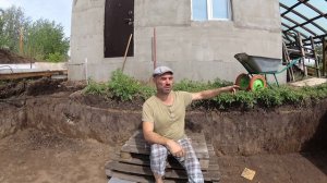 Зимний сад у дома этап 1 яма