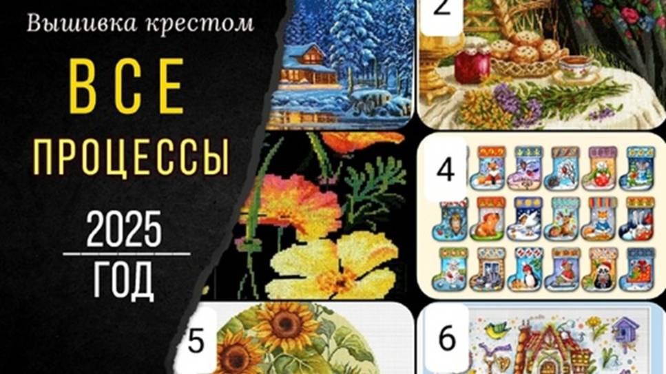 ВСЕ ПРОЦЕССЫ_Что будем вышивать в 2025 году_ Итоги голосования зрителей _ Вышивка крестом